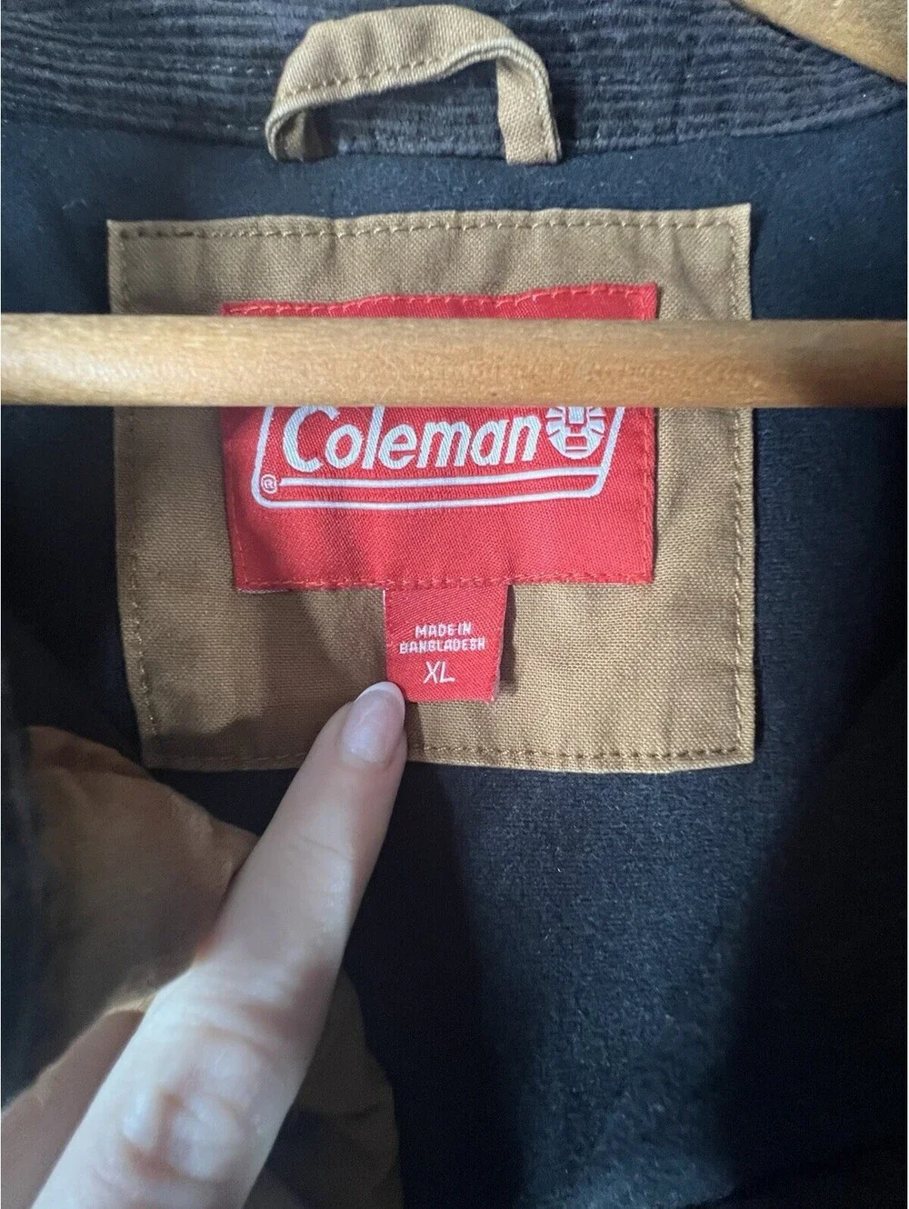 Coleman Quilted Barn Jacket XL Tan Corduroy Collar Workwear
